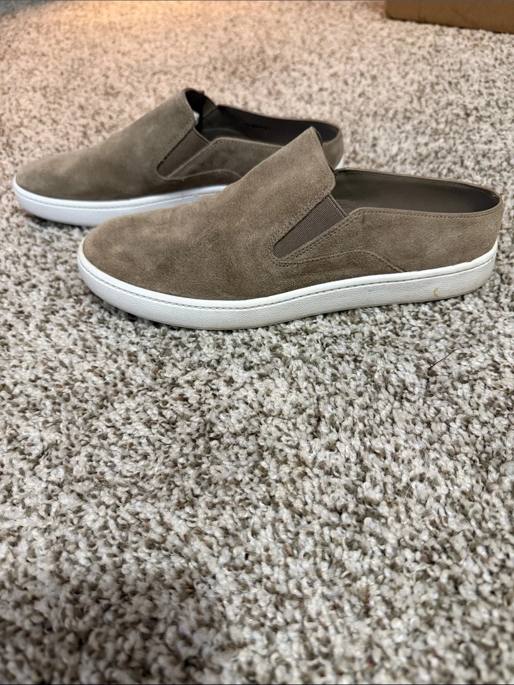 Vince Women's Suede Slip-On Mules in Taupe